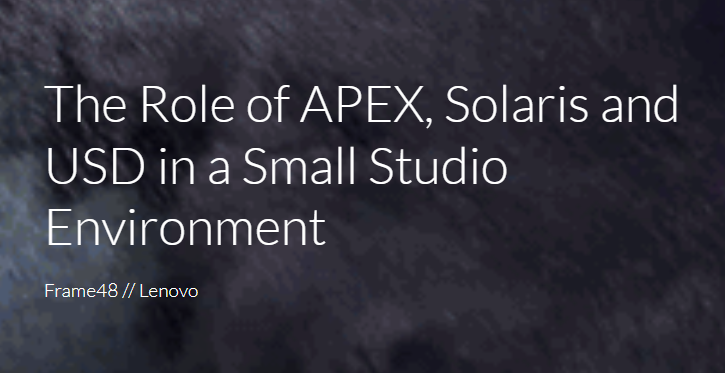 The Role of APEX, Solaris and USD in a Small Studio Environment